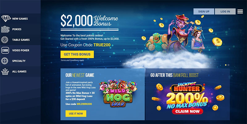 True Blue Casinos Promotions and Bonuses 