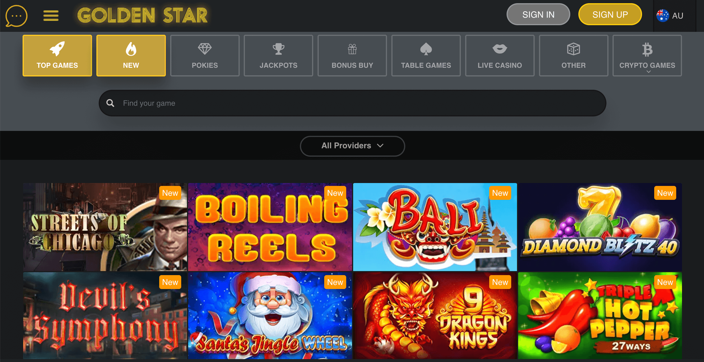 Golden Star Casino-Spiele