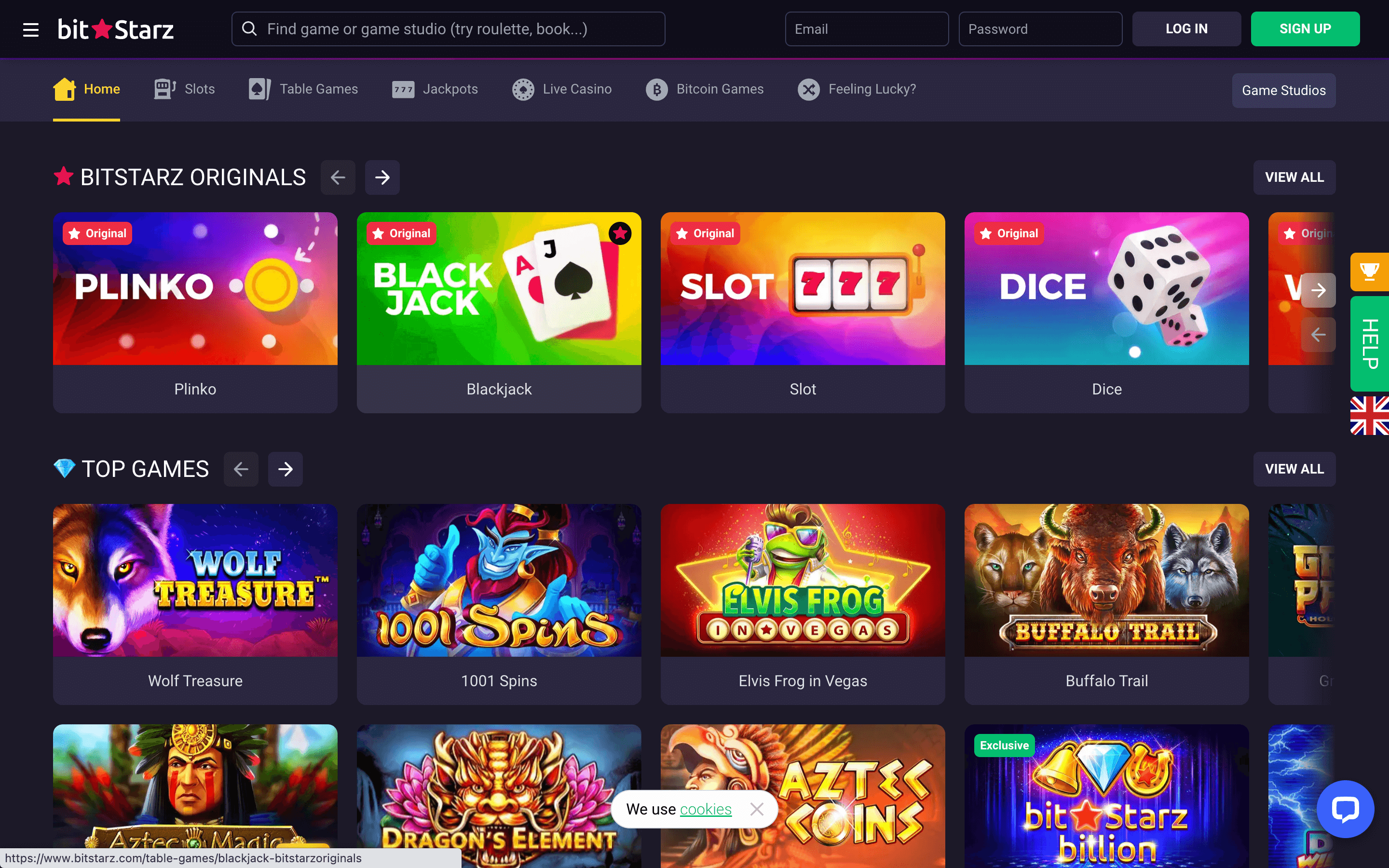 Bitstarz-Casino website