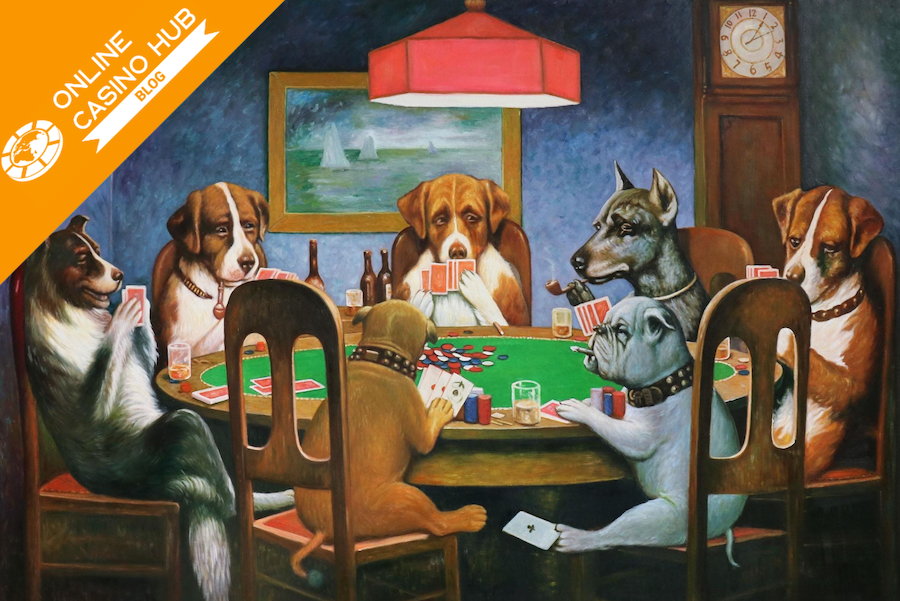 Poker spielenden Hunde